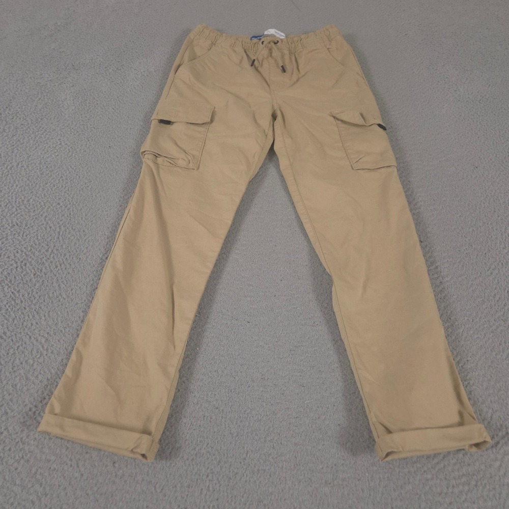 Old Navy Pants Boys XL 14-16 Tan Tapered Built-In Flex Tech Cargo Stretch Pocket